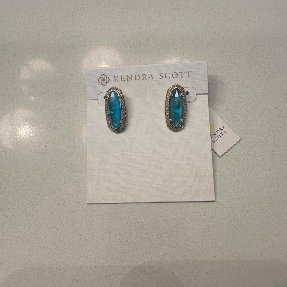 Kendra Scott Blue Oval Earrings,NWT